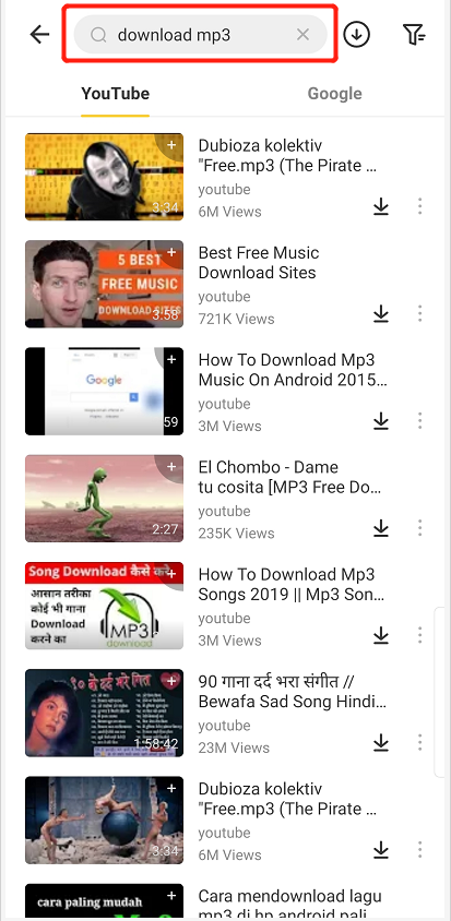 di conversione da YouTube a MP3