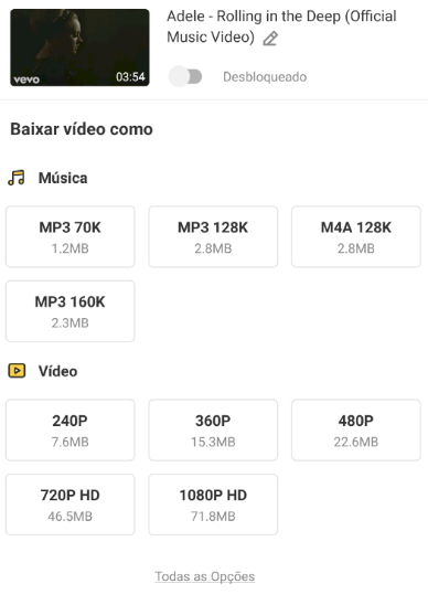 baixar vídeo do youtube para o whatsapp