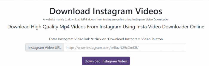 baixador de videos instagram