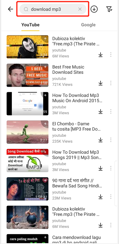 YouTube sang MP3