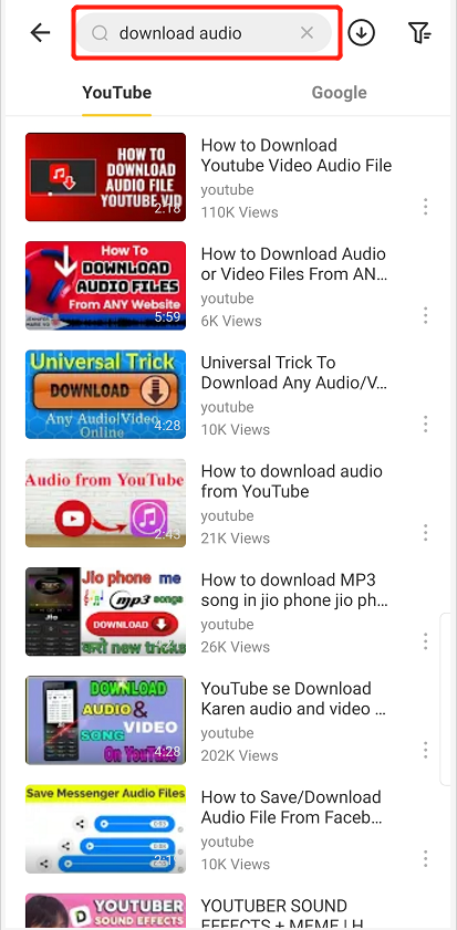 youtube video to audio download app