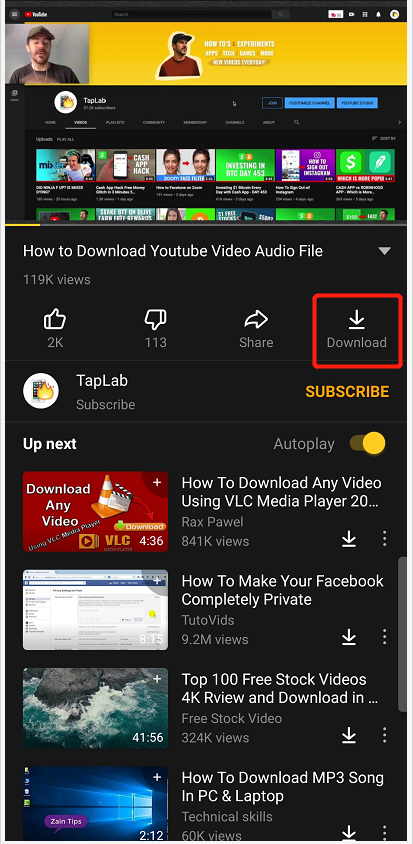 youtube to dropbox