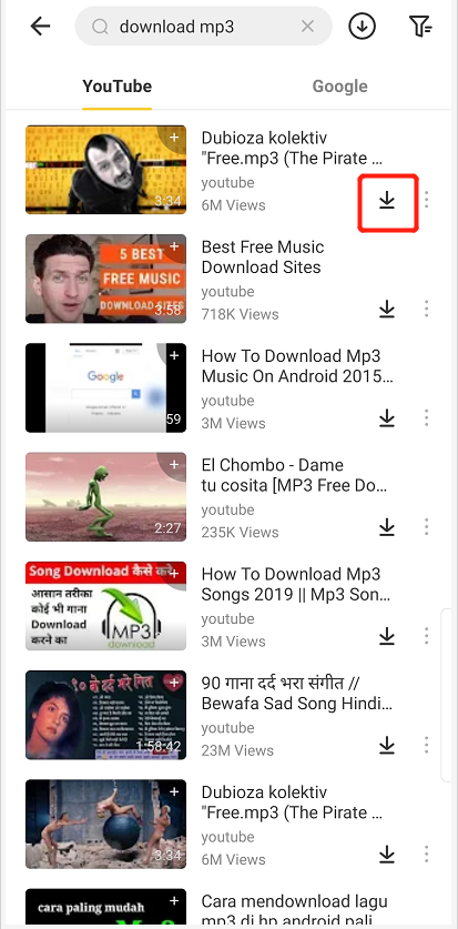 Download youtube mp3